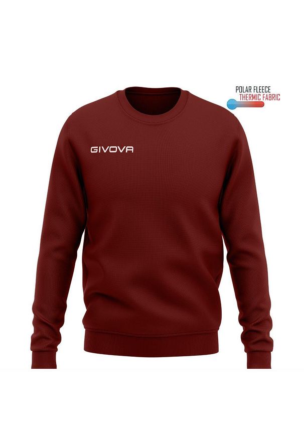 Bluza Givova Polarfleece Sport 2XL - Ciepła i Oddychająca. Typ kołnierza: bez kaptura. Kolor: czerwony, wielokolorowy, brązowy. Sport: fitness, piłka nożna