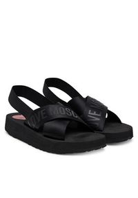 Love Moschino - LOVE MOSCHINO Sandały JA16214G0MIX4000 Czarny. Kolor: czarny. Materiał: materiał #6