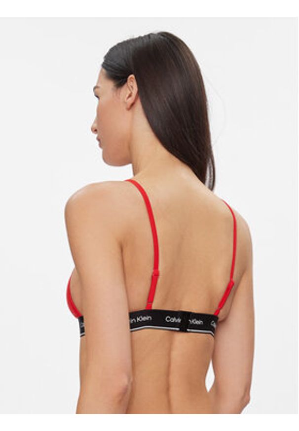 Calvin Klein Swimwear Góra od bikini KW0KW02424 Czerwony. Kolor: czerwony. Materiał: syntetyk