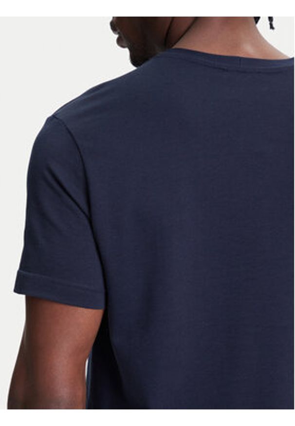 United Colors of Benetton - United Colors Of Benetton T-Shirt 3M4WU1088 Granatowy Relaxed Fit. Kolor: niebieski. Materiał: bawełna