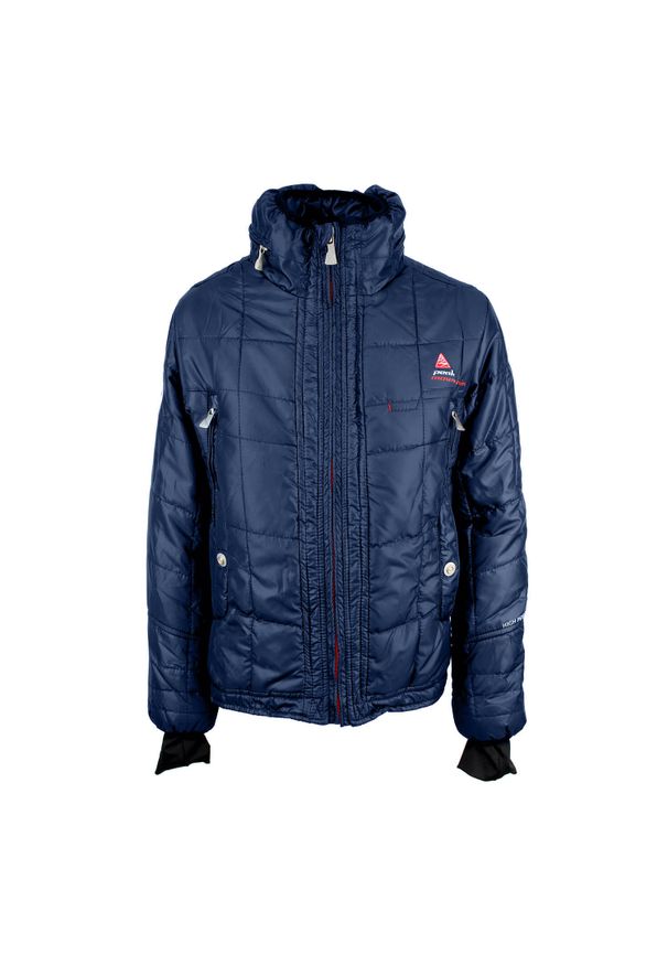 PEAK MOUNTAIN - Dziecięca kurtka puchowa Peak Mountain Ecapa. Kolor: niebieski. Materiał: puch. Sezon: zima. Sport: narciarstwo