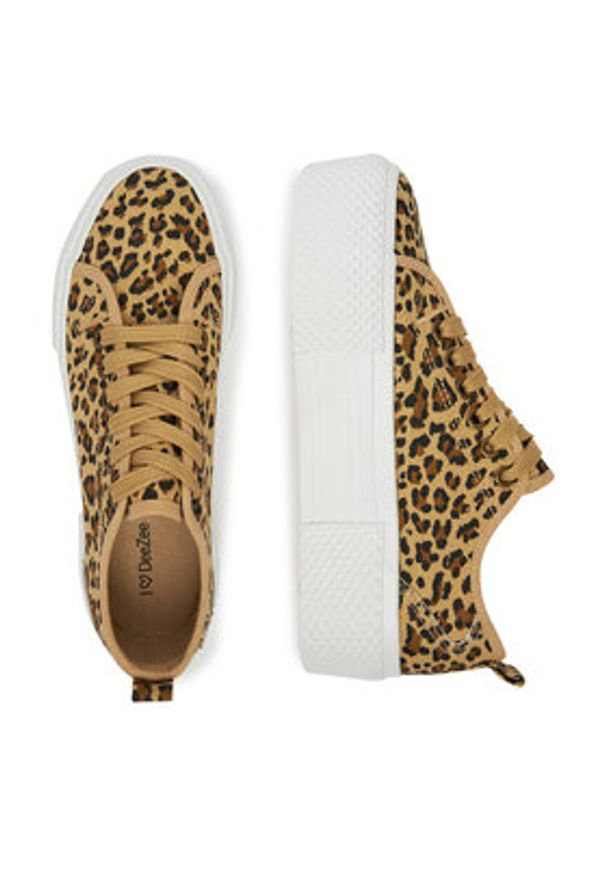 DeeZee Tenisówki ZYRH028 Beżowy. Kolor: beżowy. Materiał: materiał