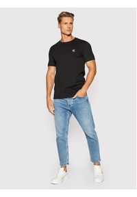 Calvin Klein Jeans T-Shirt Tee Shirt Essential J30J314544 Czarny Slim Fit. Kolor: czarny. Materiał: bawełna #4