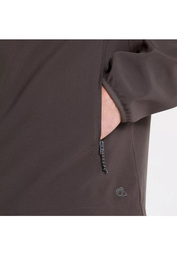 CRAGHOPPERS - Męska Kurtka Soft Shell Expert Basecamp. Kolor: wielokolorowy, szary, brązowy. Materiał: softshell. Sport: turystyka piesza