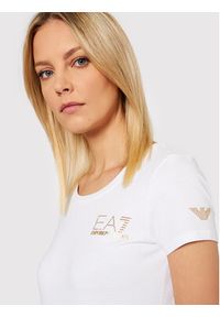 EA7 Emporio Armani T-Shirt 8NTT65 TJDQZ 1100 Biały Slim Fit. Kolor: biały. Materiał: bawełna #3