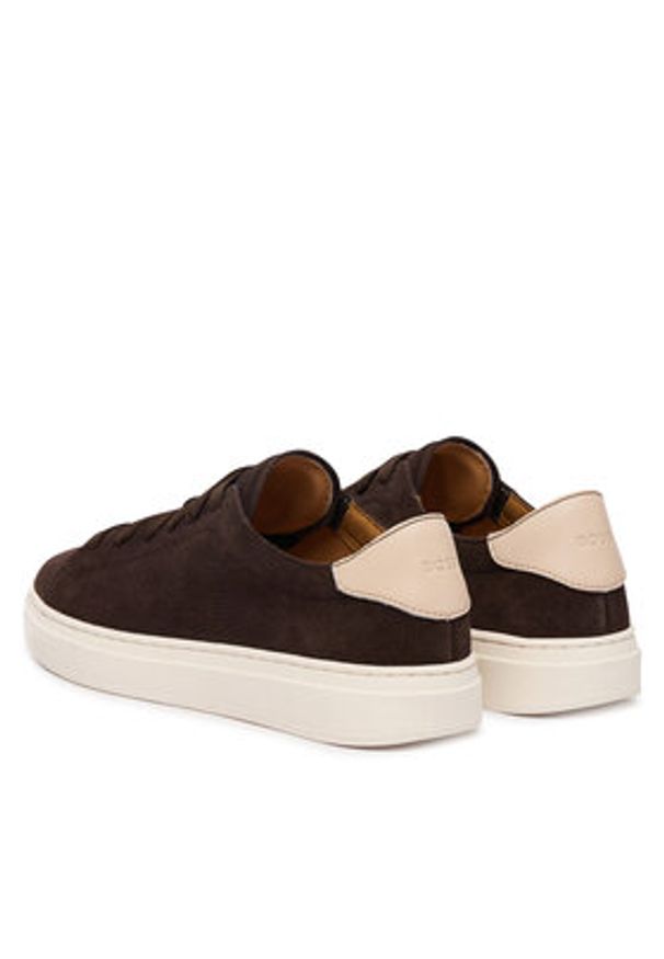 BOSS Sneakersy 50563336 Brązowy. Kolor: brązowy. Materiał: skóra