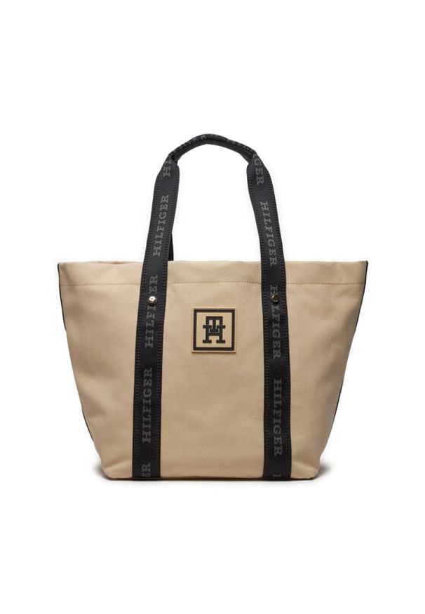 TOMMY HILFIGER - Tommy Hilfiger Torebka Th Sport Luxe Tote AW0AW15732 Biały. Kolor: biały. Styl: sportowy