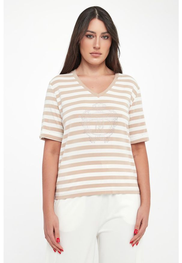 Liu Jo - T-shirt damski w paski LIU JO. Wzór: paski