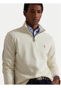 Polo Ralph Lauren Sweter 710P07411004 Écru Regular Fit. Typ kołnierza: polo. Kolor: kremowy. Materiał: bawełna #6