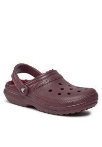 Crocs Klapki Crocs Classic Lined Clog 203591 Bordowy. Kolor: czerwony