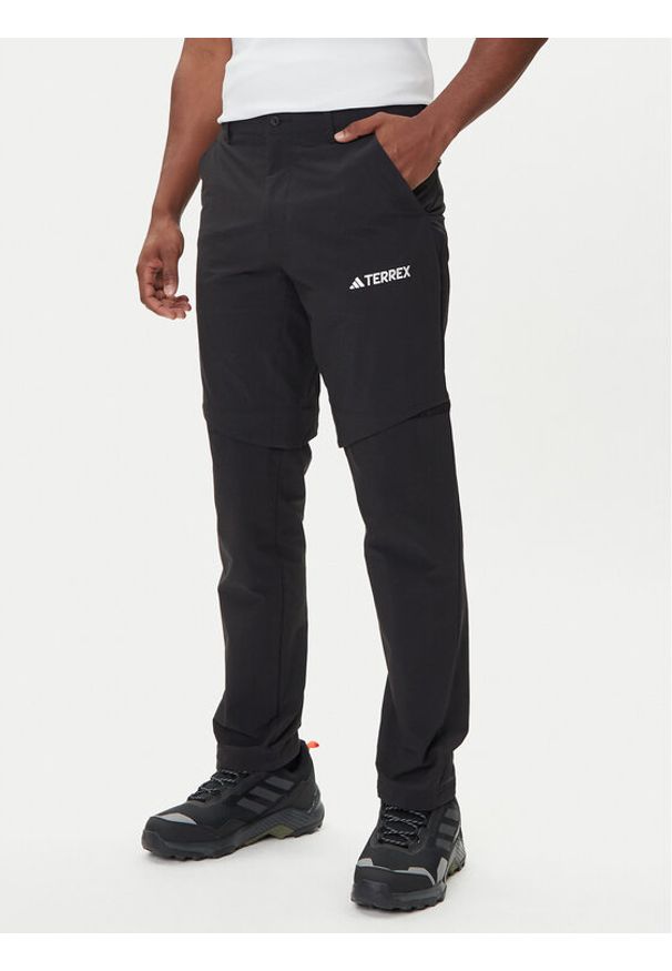 Adidas - adidas Spodnie outdoor Terrex Multi IZ3320 Czarny Regular Fit. Kolor: czarny. Materiał: syntetyk. Sport: outdoor