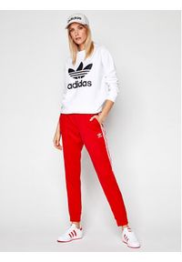 Adidas - adidas Bluza Trefoil GN2961 Biały Regular Fit. Kolor: biały. Materiał: bawełna