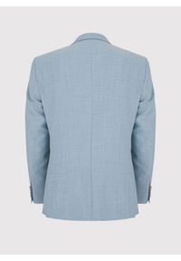 Pako Lorente - PAKO LORENTE – Błękitna marynarka garniturowa o widocznej strukturze. Okazja: na komunię, na ślub cywilny, na wesele. Kolor: niebieski. Materiał: wełna. Styl: elegancki #10