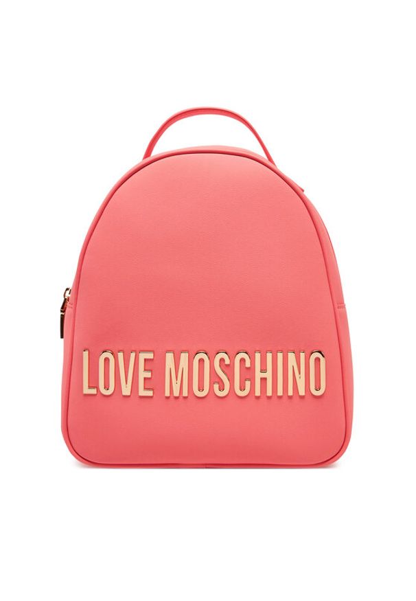 Love Moschino - LOVE MOSCHINO Plecak JC4197PP1MKD0464 Koralowy. Kolor: pomarańczowy. Materiał: skóra