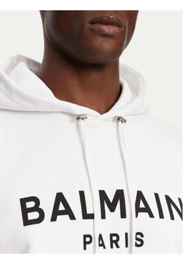 Balmain Bluza DH1JR002BB65 Biały Regular Fit. Kolor: biały. Materiał: bawełna