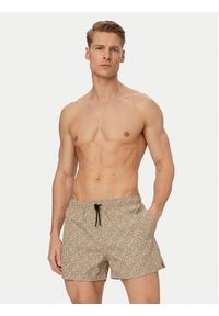 EA7 Emporio Armani Szorty kąpielowe 7M001677 AF21249 M6233 Beżowy Regular Fit. Kolor: beżowy. Materiał: syntetyk #2