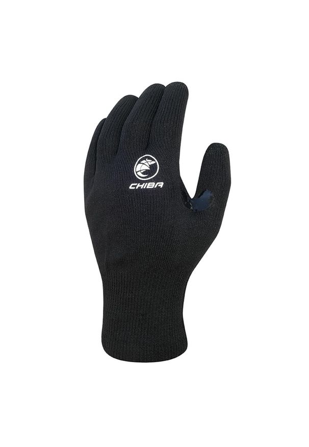 CHIBA - Lekkie rękawiczki zimowe unisex Chiba Thermofleece Waterpro. Kolor: czarny. Sezon: zima. Sport: kolarstwo