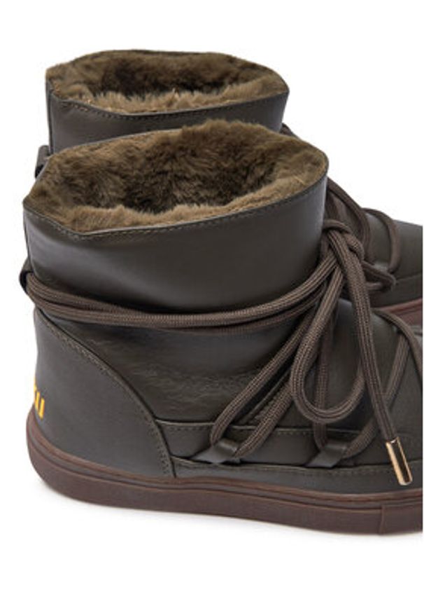 Inuikii Śniegowce Grape 05000-003 Zielony. Kolor: zielony. Materiał: skóra