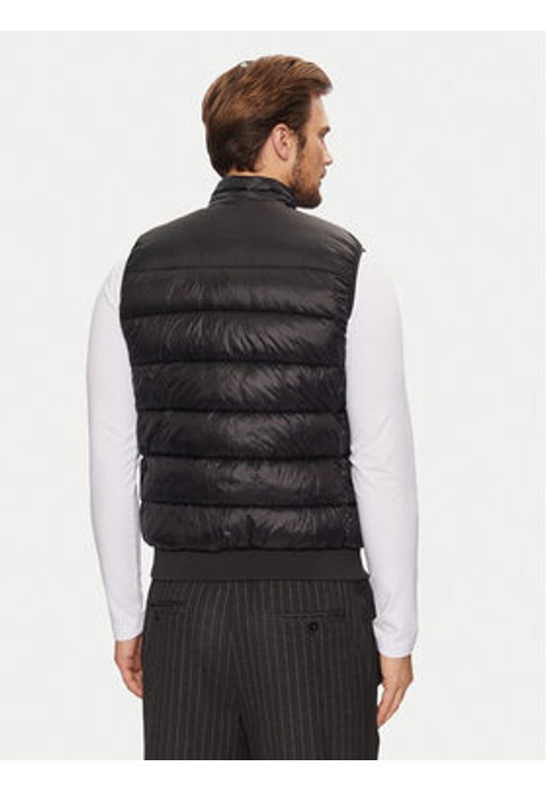 Karl Lagerfeld - KARL LAGERFELD Bezrękawnik 505091 551590 Czarny Regular Fit. Typ kołnierza: dekolt w karo. Kolor: czarny. Materiał: syntetyk. Długość rękawa: bez rękawów