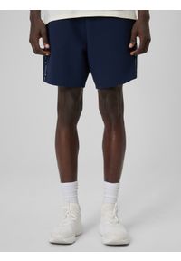 4f - 4F Spodenki dresowe męskie - granatowe L. Kolor: niebieski. Materiał: dresówka. Długość: do kostek. Sport: fitness #2