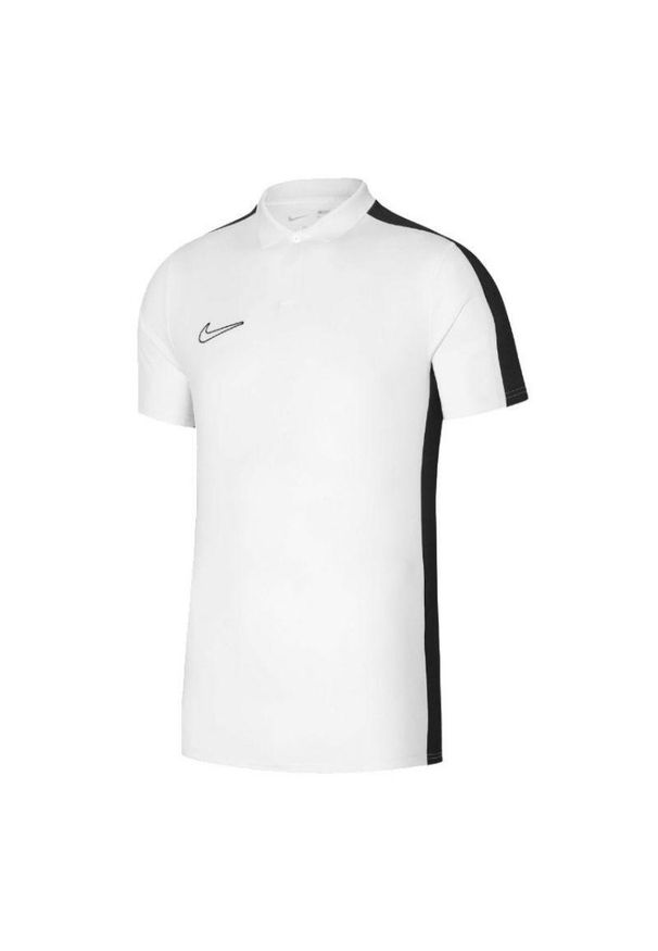 Nike - Męska Koszulka Polo Academy DriFIT. Typ kołnierza: polo. Kolor: biały