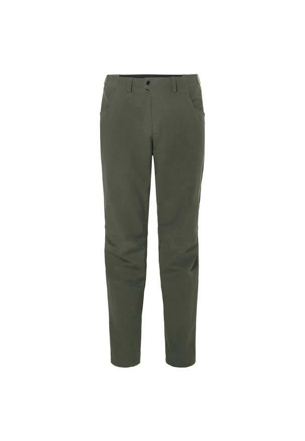Vaude - Wodoodporne spodnie VAUDE Qimsa Light Pants II Softshell. Kolor: zielony. Materiał: softshell. Długość: długie. Sport: kolarstwo