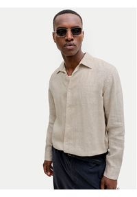 Jack & Jones Koszula Lawrence 12293563 Beżowy jasny Regular Fit. Kolor: beżowy. Materiał: len #3