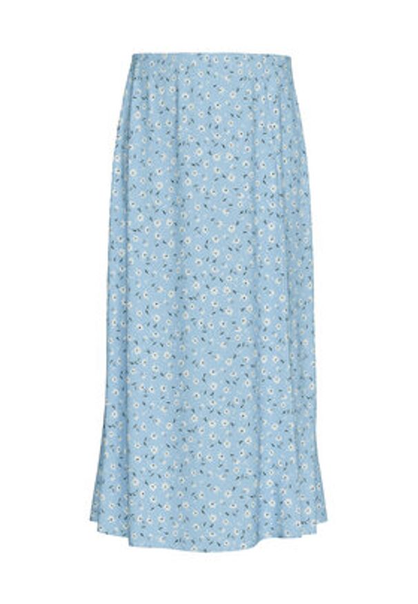 Pieces Spódnica midi Nya 17147811 Błękitny Regular Fit. Kolor: niebieski. Materiał: wiskoza