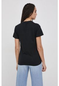 Adidas - adidas T-shirt bawełniany GL0722 kolor czarny. Okazja: na co dzień. Kolor: czarny. Materiał: bawełna. Wzór: nadruk. Styl: casual #5