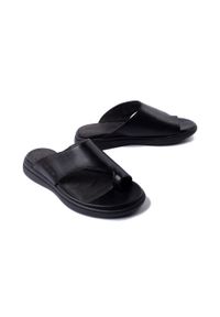 Tamaris - TAMARIS Comfort 8-87109-44 022 M8710944 balack nappa, klapki damskie. Kolor: czarny. Materiał: skóra