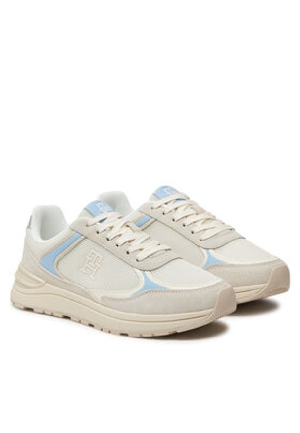 TOMMY HILFIGER - Tommy Hilfiger Sneakersy Casual Fashion Runner Mix FW0FW08324 Kolorowy. Okazja: na co dzień. Materiał: materiał. Wzór: kolorowy