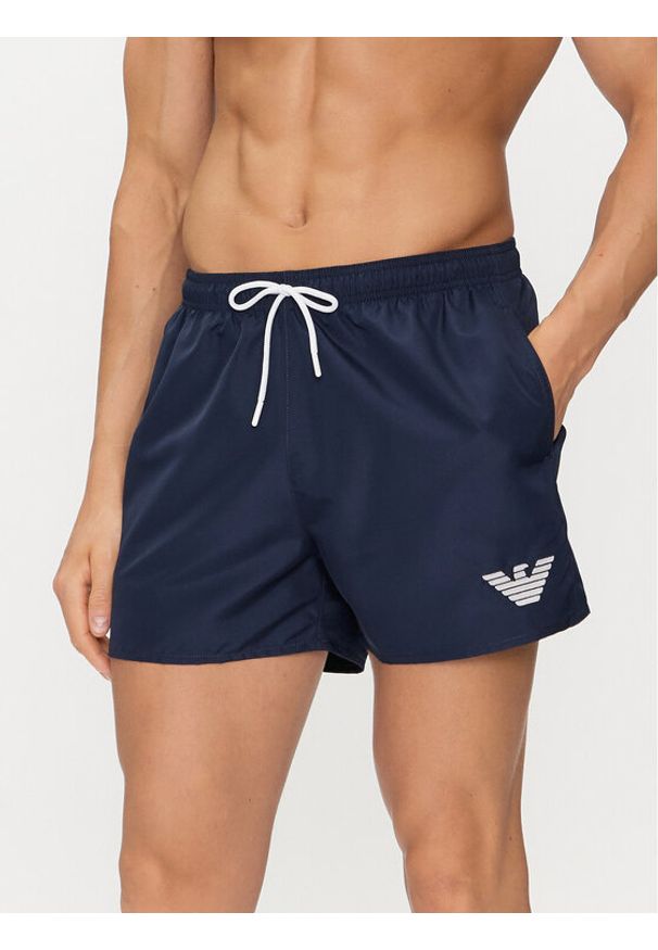 Emporio Armani Underwear Szorty kąpielowe 211752 4R438 06935 Granatowy Regular Fit. Kolor: niebieski. Materiał: syntetyk