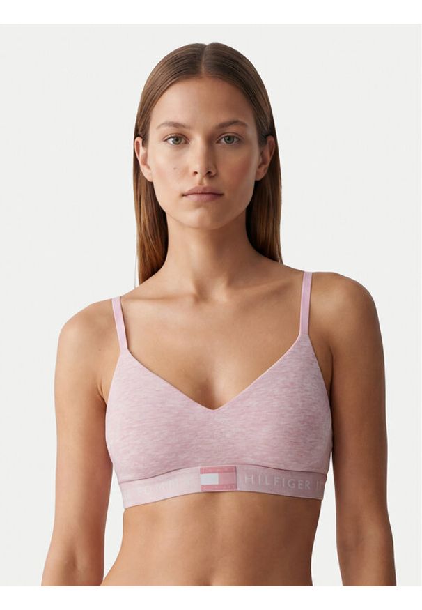 TOMMY HILFIGER - Tommy Hilfiger Biustonosz braletka UW0UW05715 Różowy jasny. Kolor: różowy. Materiał: bawełna