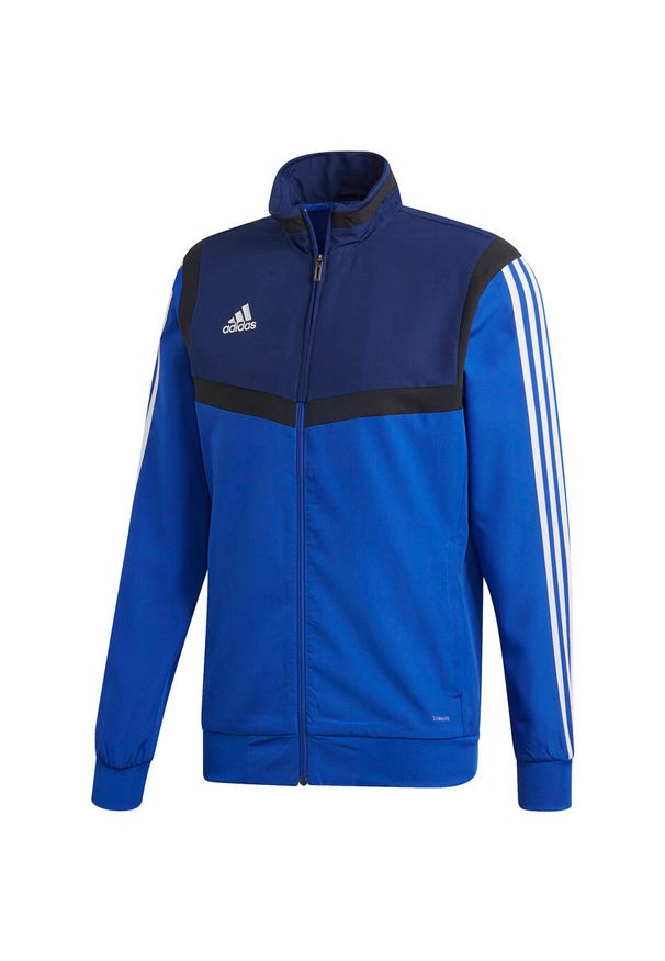 Adidas - Bluza piłkarska męska adidas Tiro 19 Presentation Jacket. Kolor: niebieski, wielokolorowy, czarny. Sport: piłka nożna