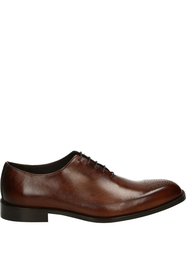 Venezia - ELEGANCKIE PANTOFLE MĘSKIE 2412 CRUST BRAND. Materiał: skóra. Styl: elegancki