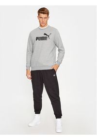 Puma Bluza Ess Big Logo 586678 Szary Regular Fit. Kolor: szary. Materiał: syntetyk, bawełna