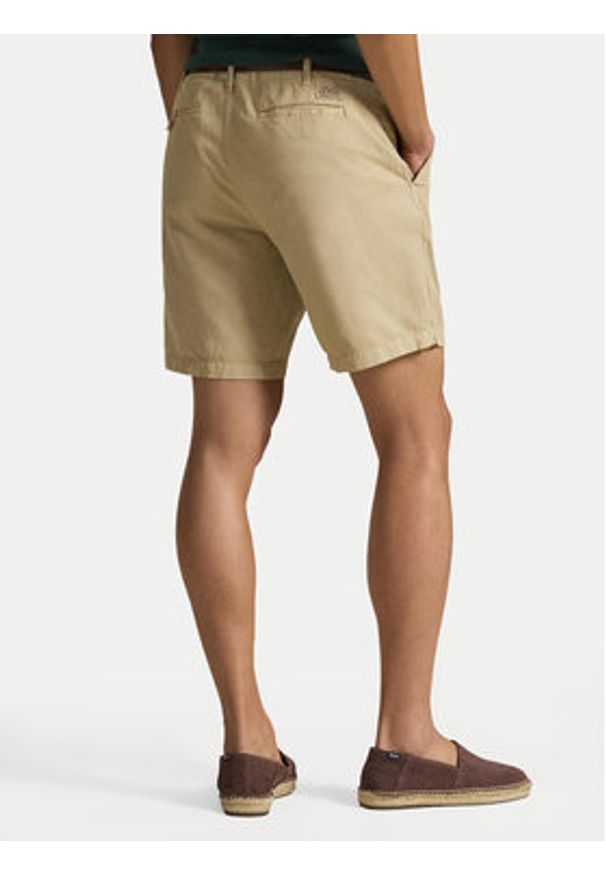 Polo Ralph Lauren Szorty materiałowe 710741375024 Beżowy Regular Fit. Kolor: beżowy. Materiał: bawełna