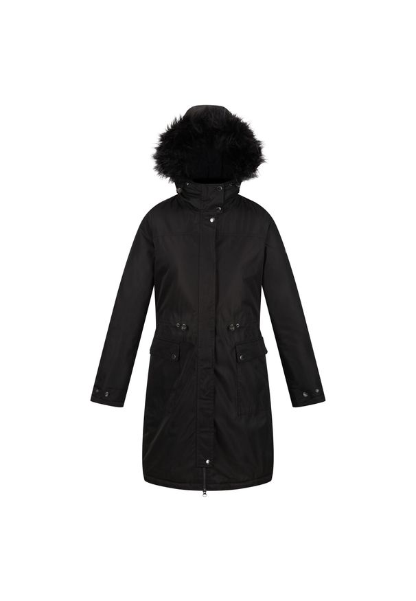 Lellani Regatta damski turystyczny płaszcz zimowy ocieplany. Kolor: czarny. Sezon: zima