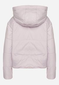 Born2be - Jasnofioletowa Pikowana Kurtka z Kapturem i Lekkim Ociepleniem Ninirila. Okazja: na spacer. Typ kołnierza: kaptur. Kolor: fioletowy. Materiał: jeans. Długość: krótkie. Styl: klasyczny, elegancki #3