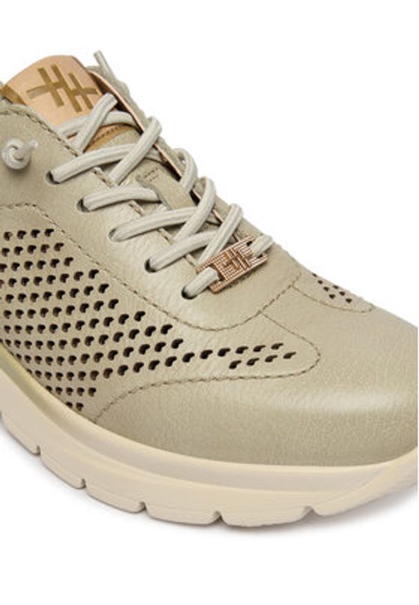 Hispanitas Sneakersy HV264767 C001 Zielony. Kolor: zielony. Materiał: skóra