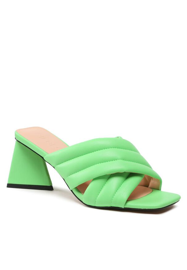 Klapki Pieces. Kolor: zielony