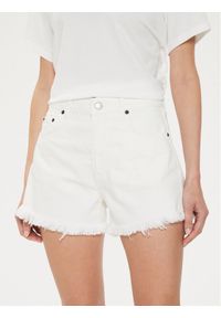 Sisley Szorty jeansowe 4QVSL9014 Biały Regular Fit. Kolor: biały. Materiał: bawełna