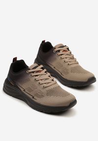 Born2be - Ciemnobeżowe Buty Sportowe Sneakersy z Perforacją Ziraline. Okazja: na co dzień. Kolor: beżowy. Szerokość cholewki: normalna