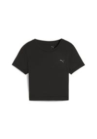 Puma - Damska koszulka CLOUDSPUN Twist z krótkim rękawem PUMA Black. Kolor: czarny. Materiał: materiał. Długość rękawa: krótki rękaw. Długość: krótkie. Sport: fitness