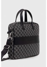 Karl Lagerfeld torba na laptopa kolor czarny. Kolor: czarny. Materiał: poliester #2