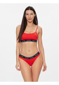 Calvin Klein Swimwear Góra od bikini KW0KW02425 Czerwony. Kolor: czerwony. Materiał: syntetyk