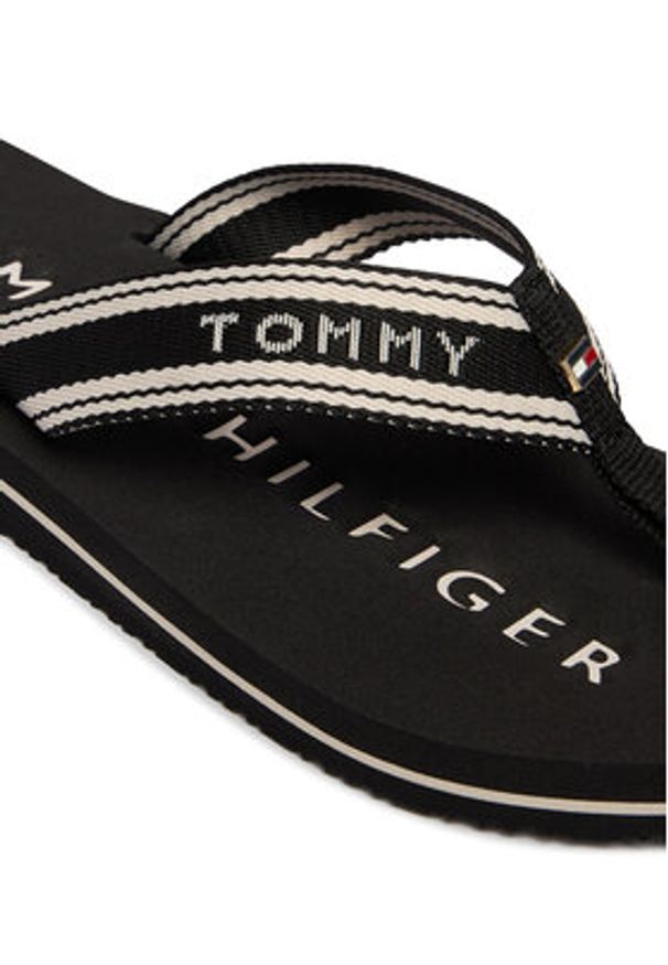 TOMMY HILFIGER - Tommy Hilfiger Japonki Th Webbing Summer Sandal FW0FW09193 Czarny. Kolor: czarny. Materiał: materiał
