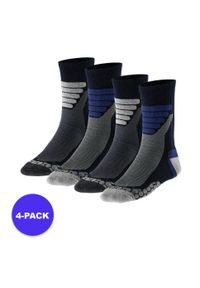 XTREME - Skarpety do chodzenia unisex – Multi Blue – 4 pary – Męskie i damskie skarpetki. Kolor: niebieski. Materiał: elastan, poliamid. Sport: turystyka piesza