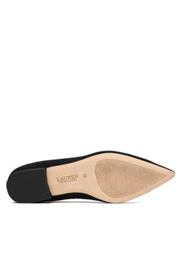 Lauren Ralph Lauren - LAUREN RALPH LAUREN Baleriny 802P04175001 Czarny. Kolor: czarny. Materiał: skóra, zamsz