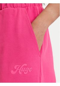 Hugo - HUGO Spodnie dresowe Nasuede_4 50541179 Różowy Relaxed Fit. Kolor: różowy. Materiał: bawełna #5